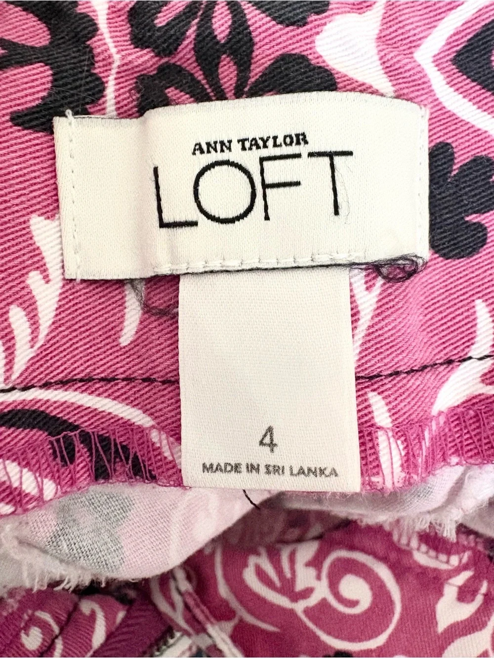 Y2K LOFT Pink & White Printed Mini Skirt